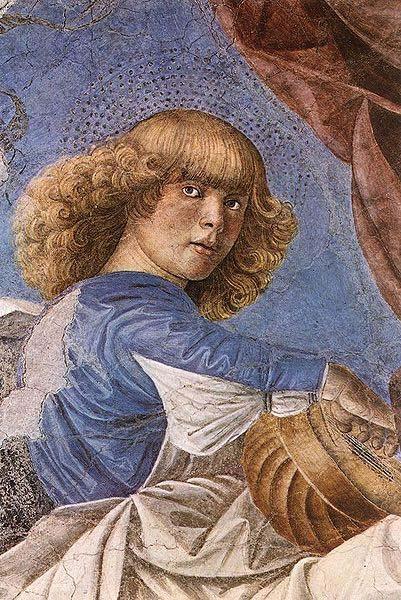 Melozzo da Forli One of Melozzo famous angels from the Basilica dei Santi Apostoli oil painting picture